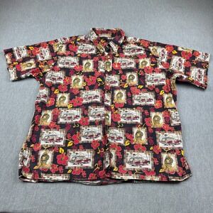 Vintage USC Trojans Mens Shirt 2XL Red Hawaiian Tropical Button Down Camp NCAA